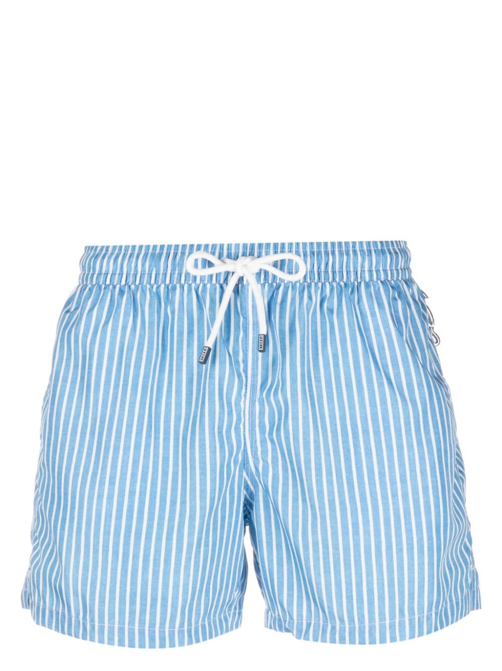 Fedeli Madeira striped-print swim shorts - Blue von Fedeli