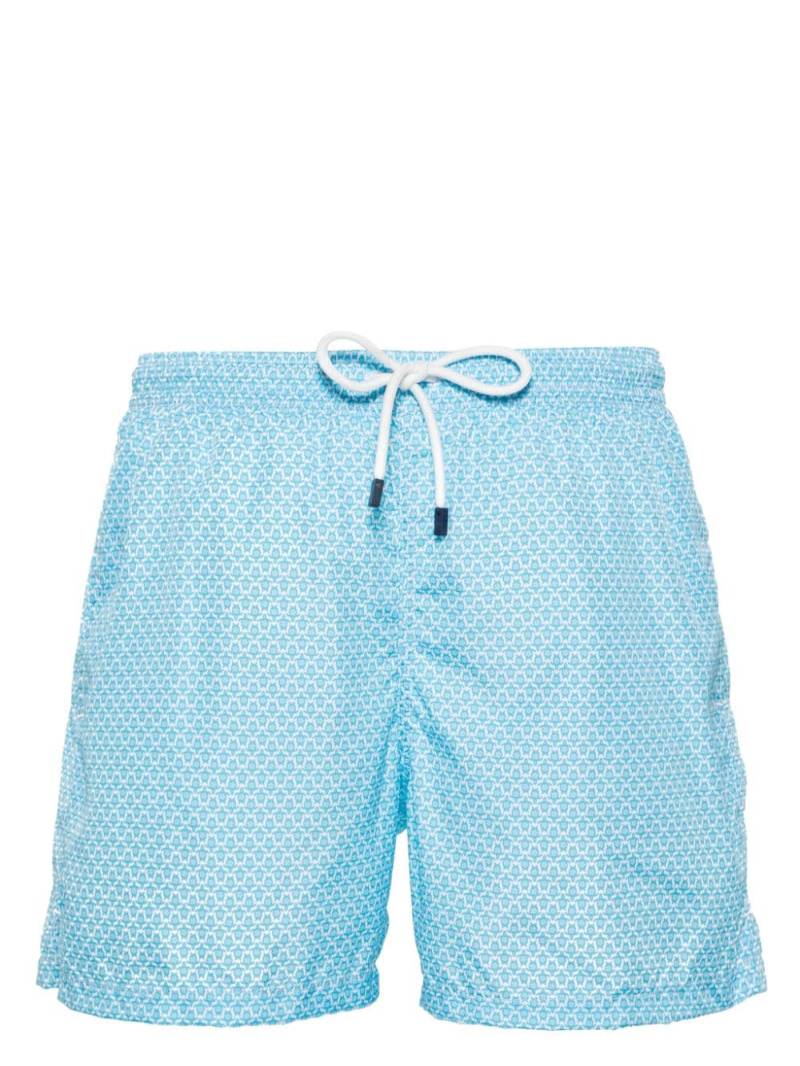 Fedeli Madeira turtle-print swim shorts - Blue von Fedeli