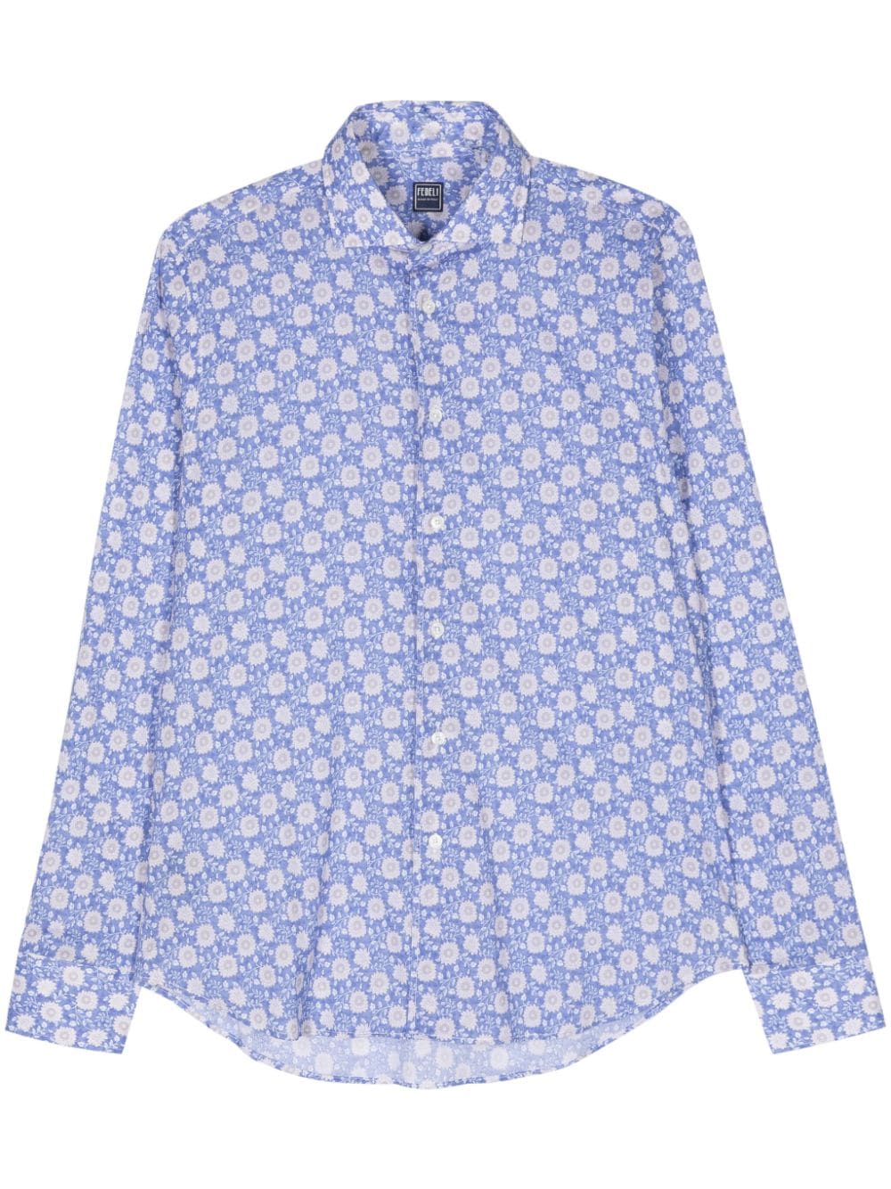 Fedeli Sean floral-print shirt - Blue von Fedeli