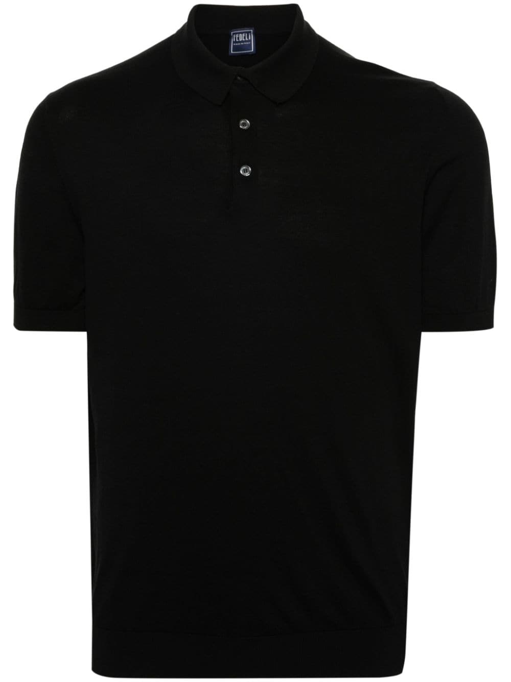 Fedeli Sportman cotton polo shirt - Black von Fedeli