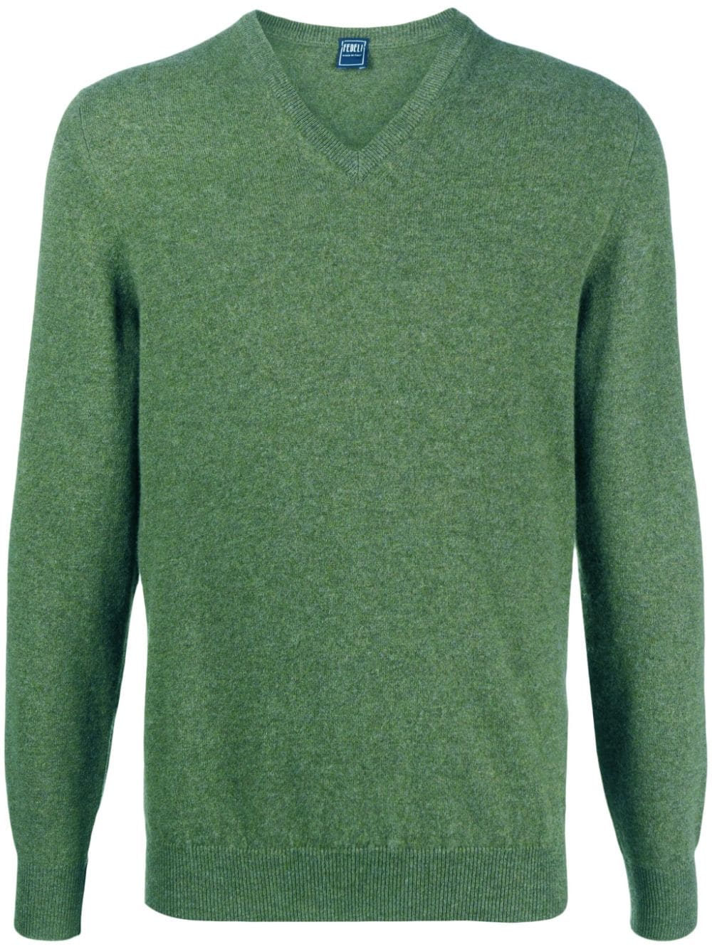 Fedeli V-neck.cashmere jumper - Green von Fedeli