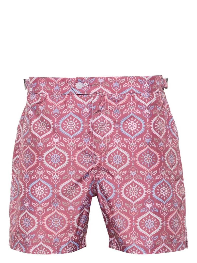 Fedeli abstract-print swim shorts - Pink von Fedeli