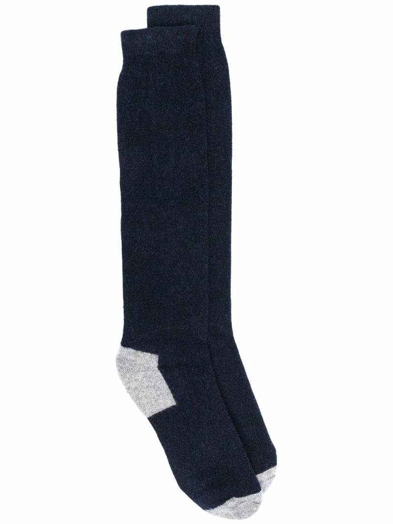 Fedeli contrasting-panel socks - Blue von Fedeli