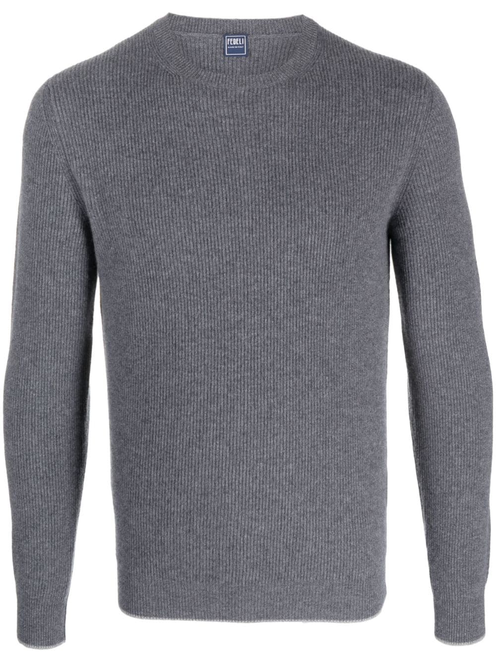 Fedeli crew-neck ribbed cashmere jumper - Grey von Fedeli