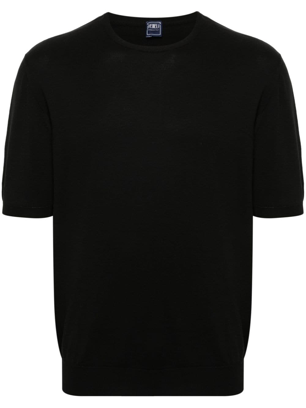 Fedeli drop-shoulder cotton jumper - Black von Fedeli