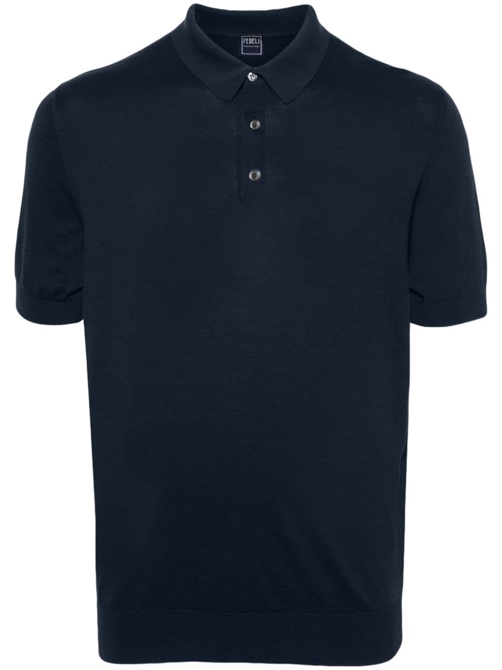 Fedeli fine-knit cotton polo shirt - Blue von Fedeli