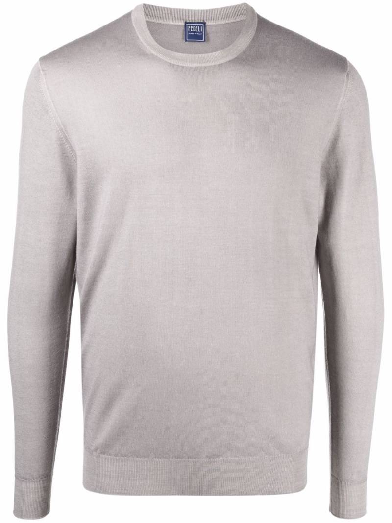 Fedeli fine-knit jumper - Grey von Fedeli