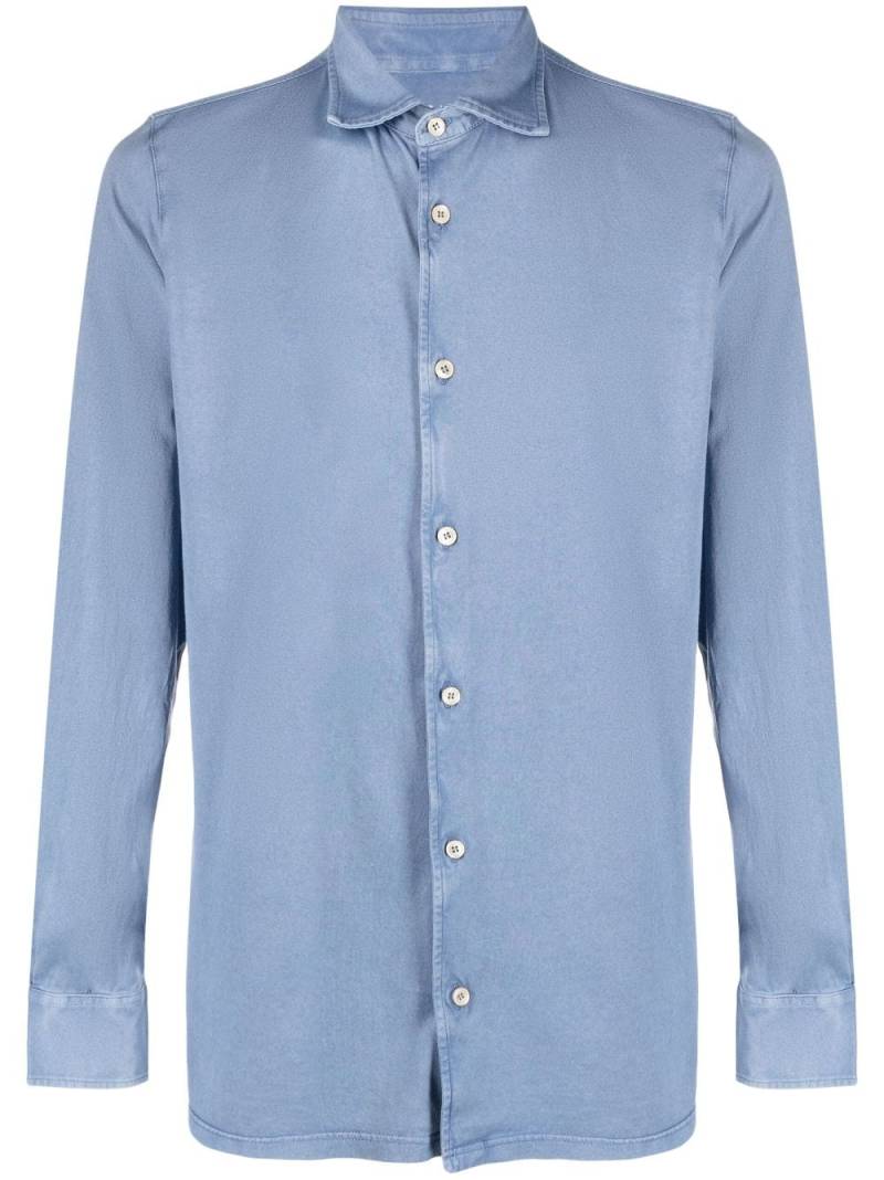 Fedeli long-sleeve cotton shirt - Blue von Fedeli