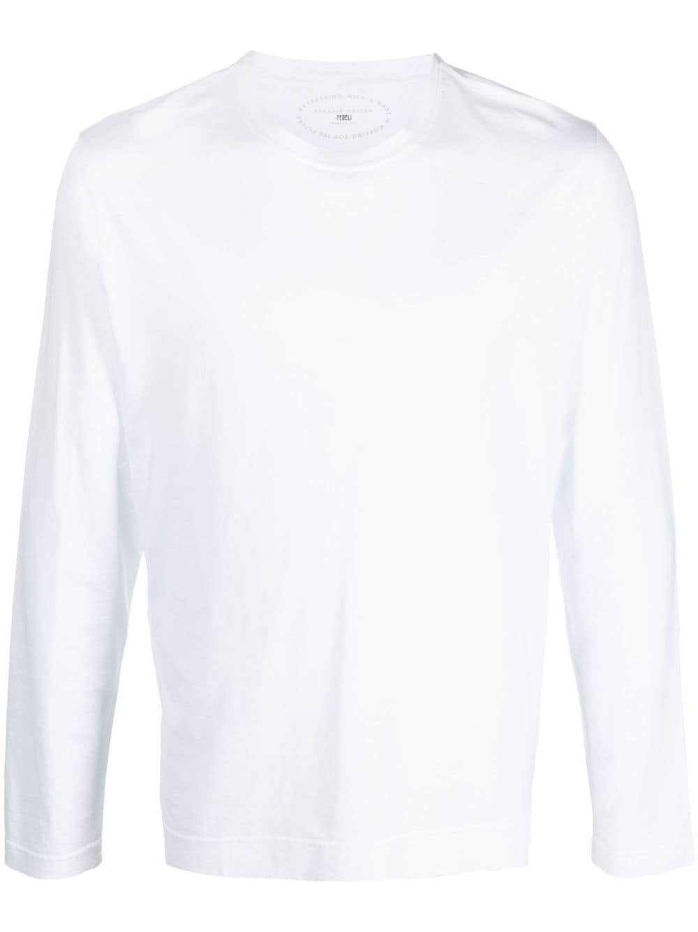 Fedeli long-sleeved cotton T-shirt - White von Fedeli