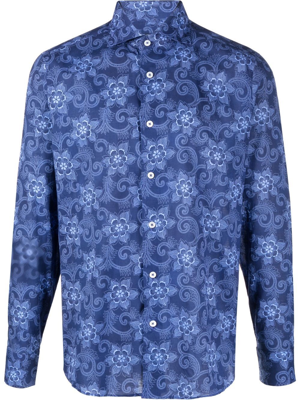 Fedeli paisley print buttoned shirt - Blue von Fedeli