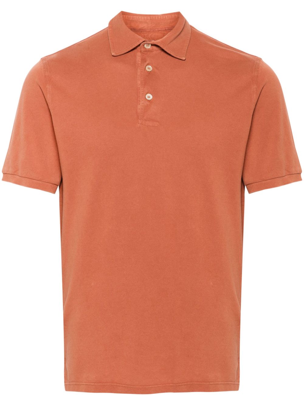 Fedeli piqué polo collar - Orange von Fedeli