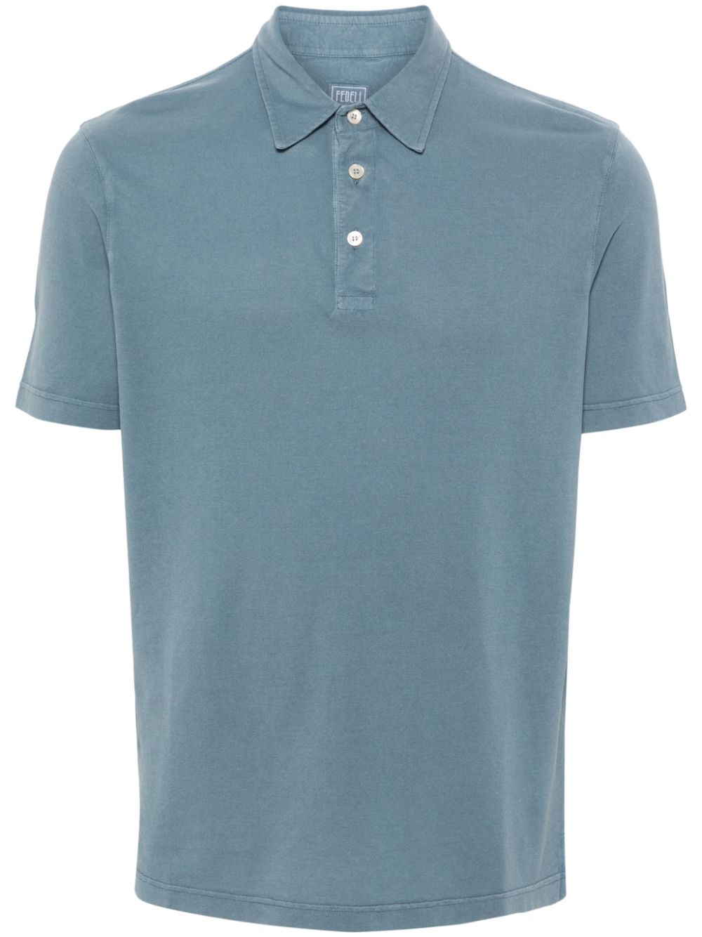 Fedeli piqué-weave polo shirt - Blue von Fedeli