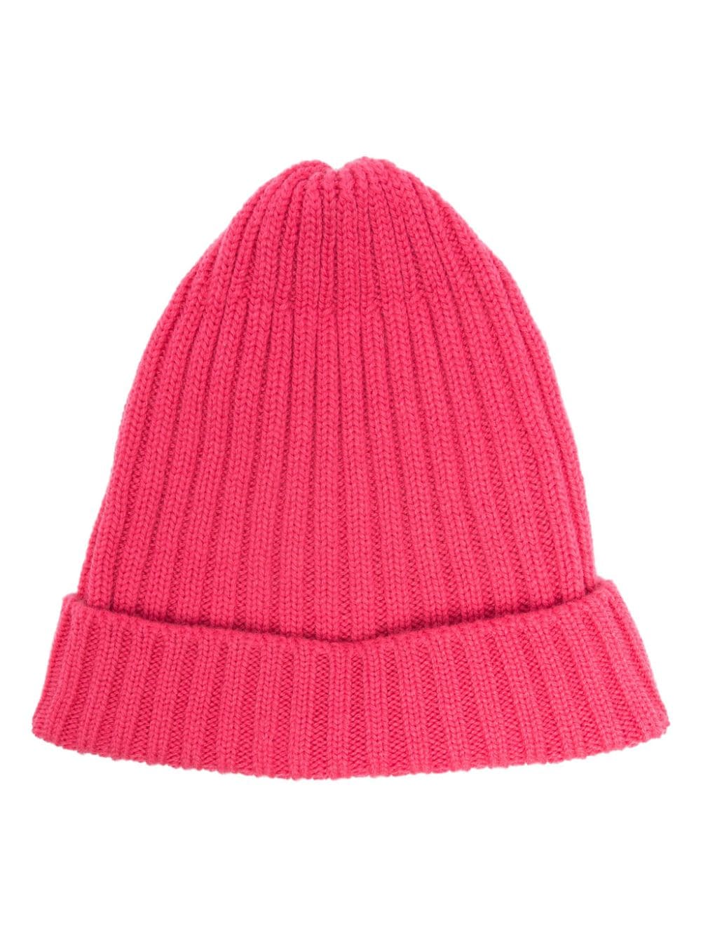 Fedeli ribbed-knit cashmere beanie - Pink von Fedeli