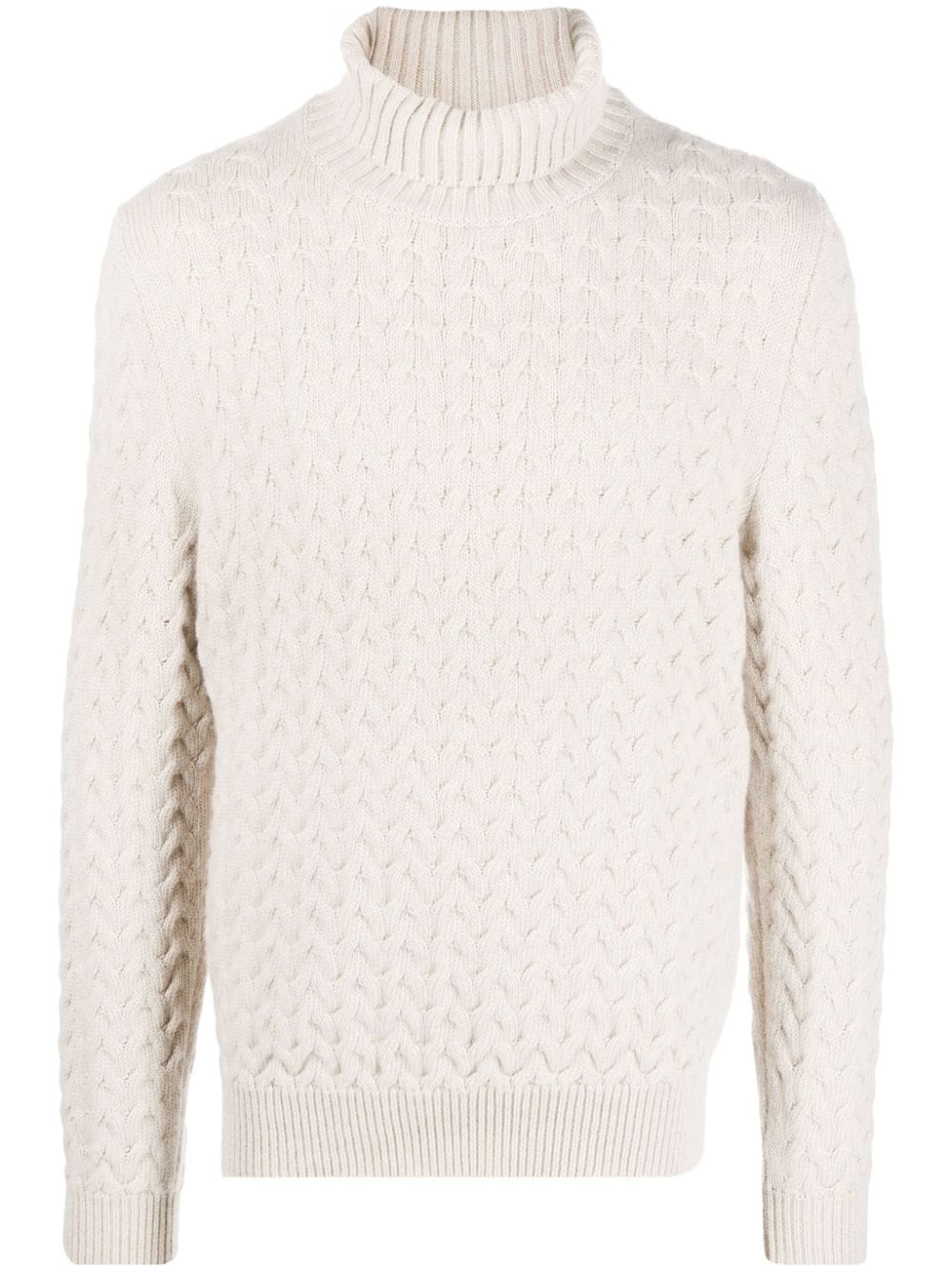 Fedeli roll-neck cable-knit jumper - Neutrals von Fedeli