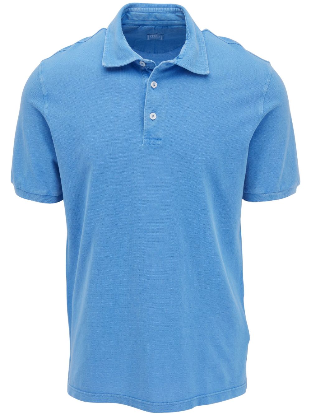 Fedeli short-sleeve cotton polo shirt - Blue von Fedeli