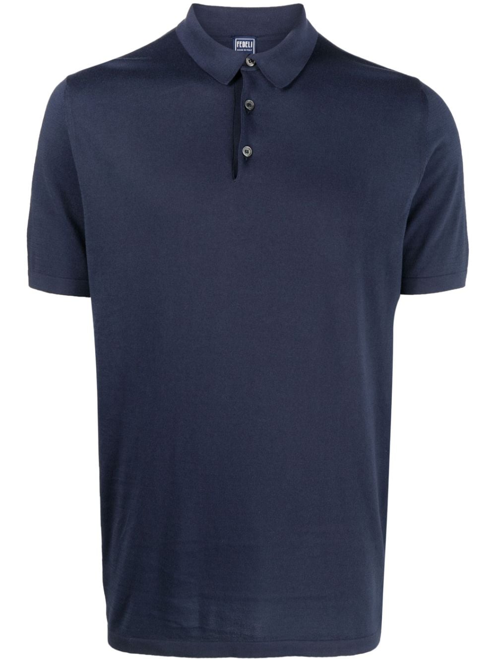 Fedeli short-sleeved cotton polo shirt - Blue von Fedeli