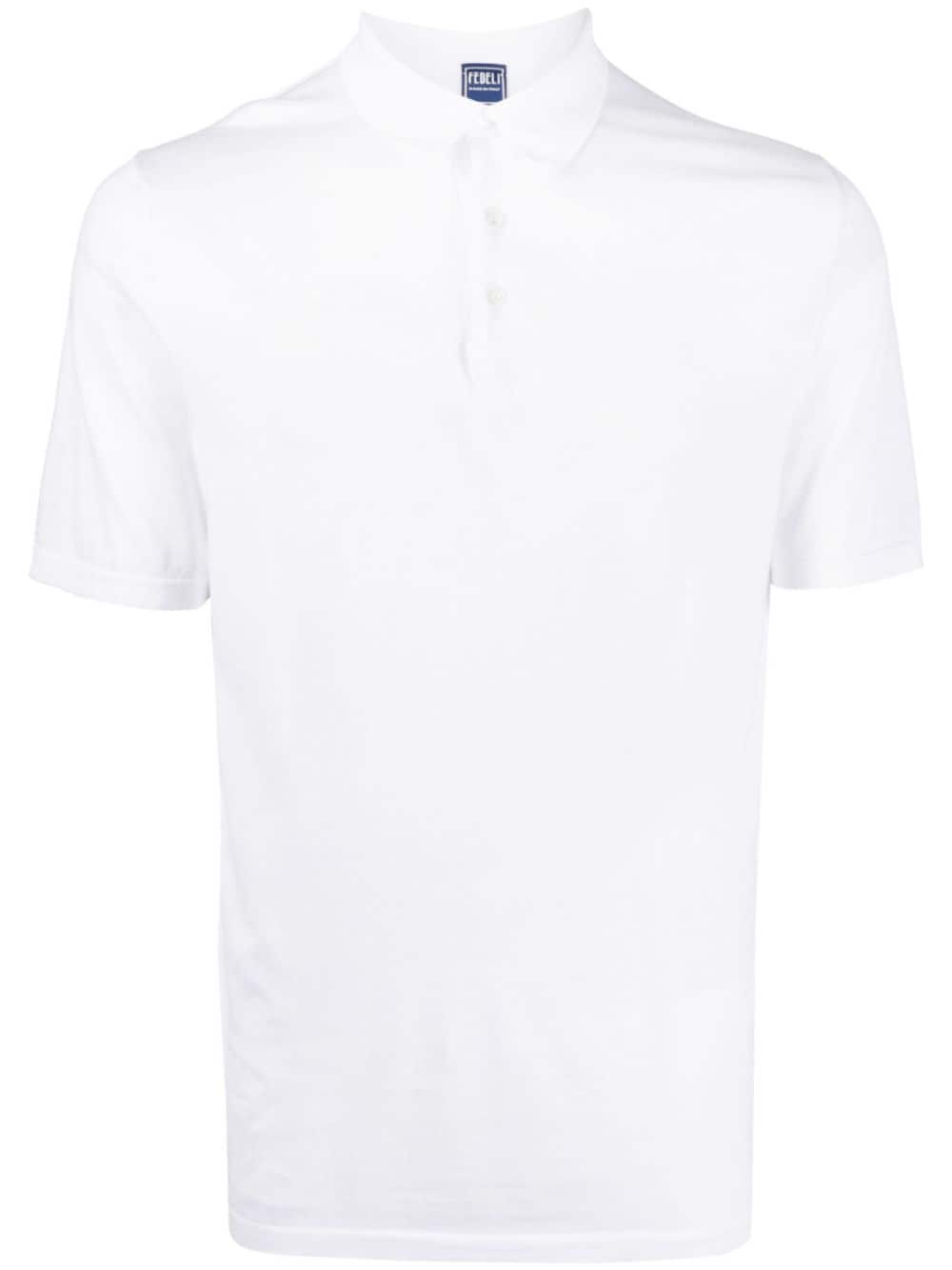 Fedeli short-sleeved cotton polo shirt - White von Fedeli