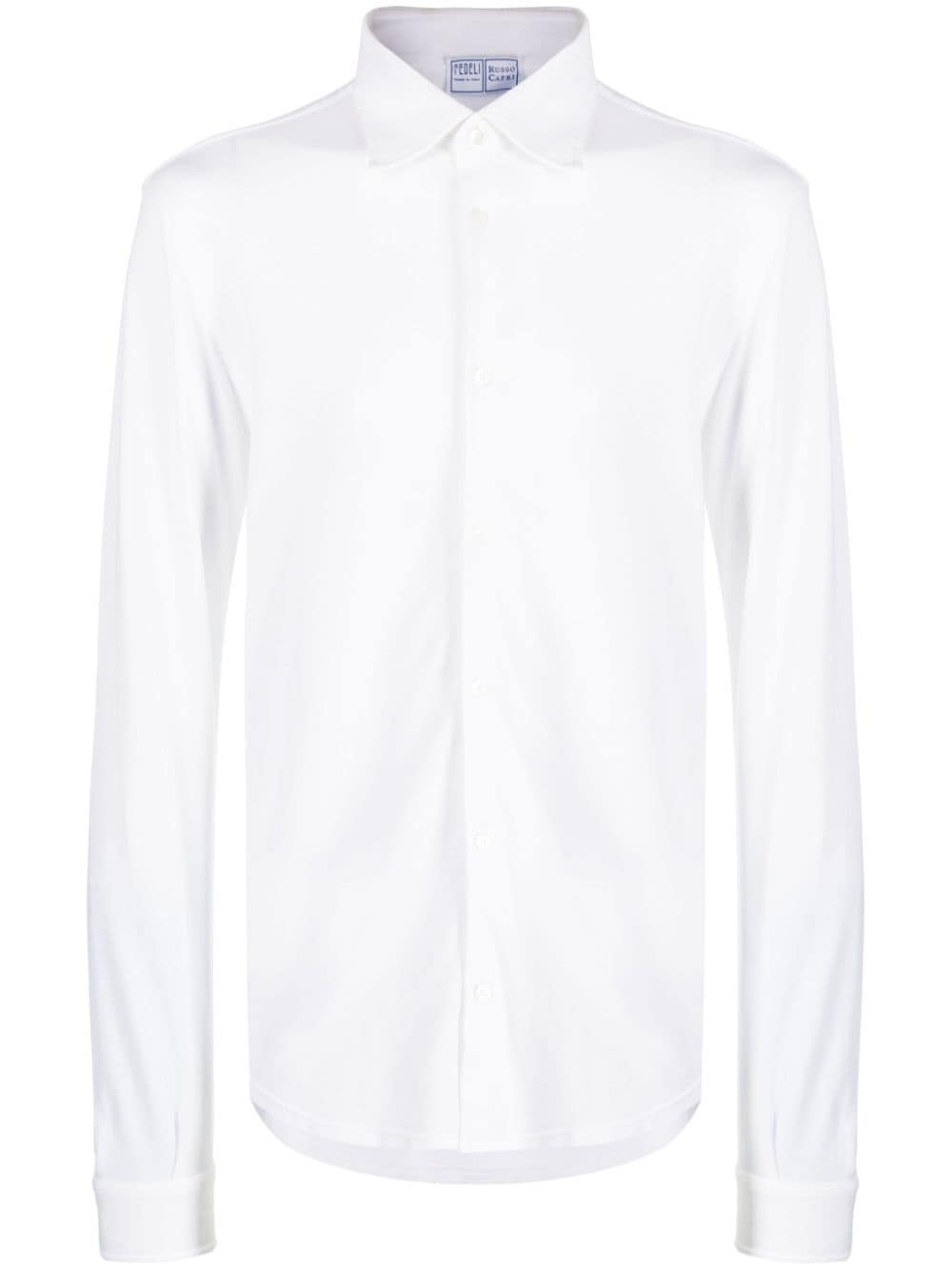 Fedeli slim-cut cotton shirt - White von Fedeli