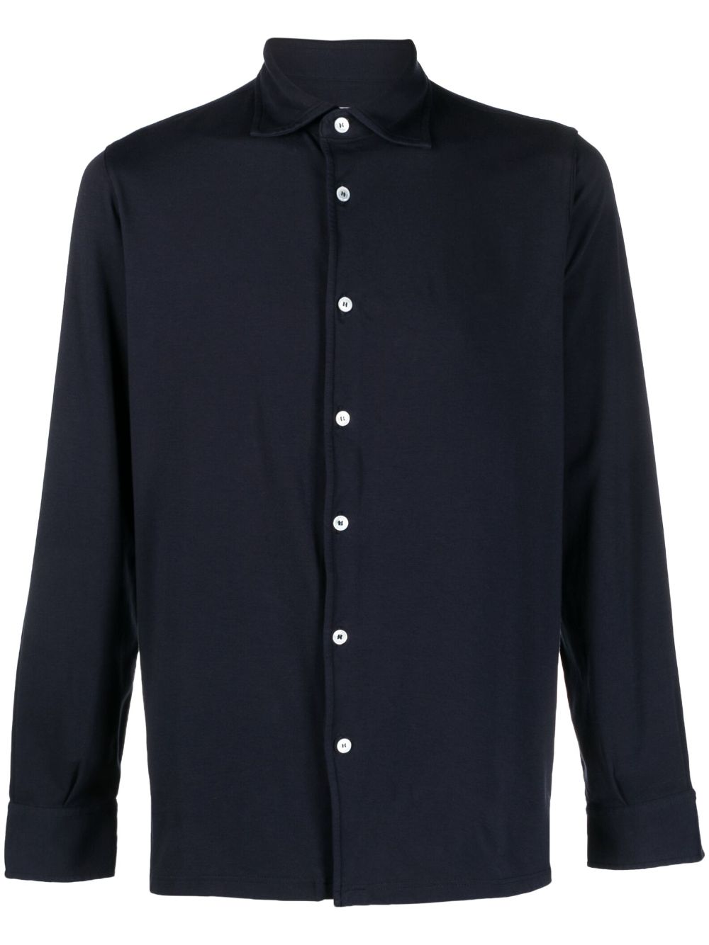 Fedeli spread-collar button-up shirt - Blue von Fedeli