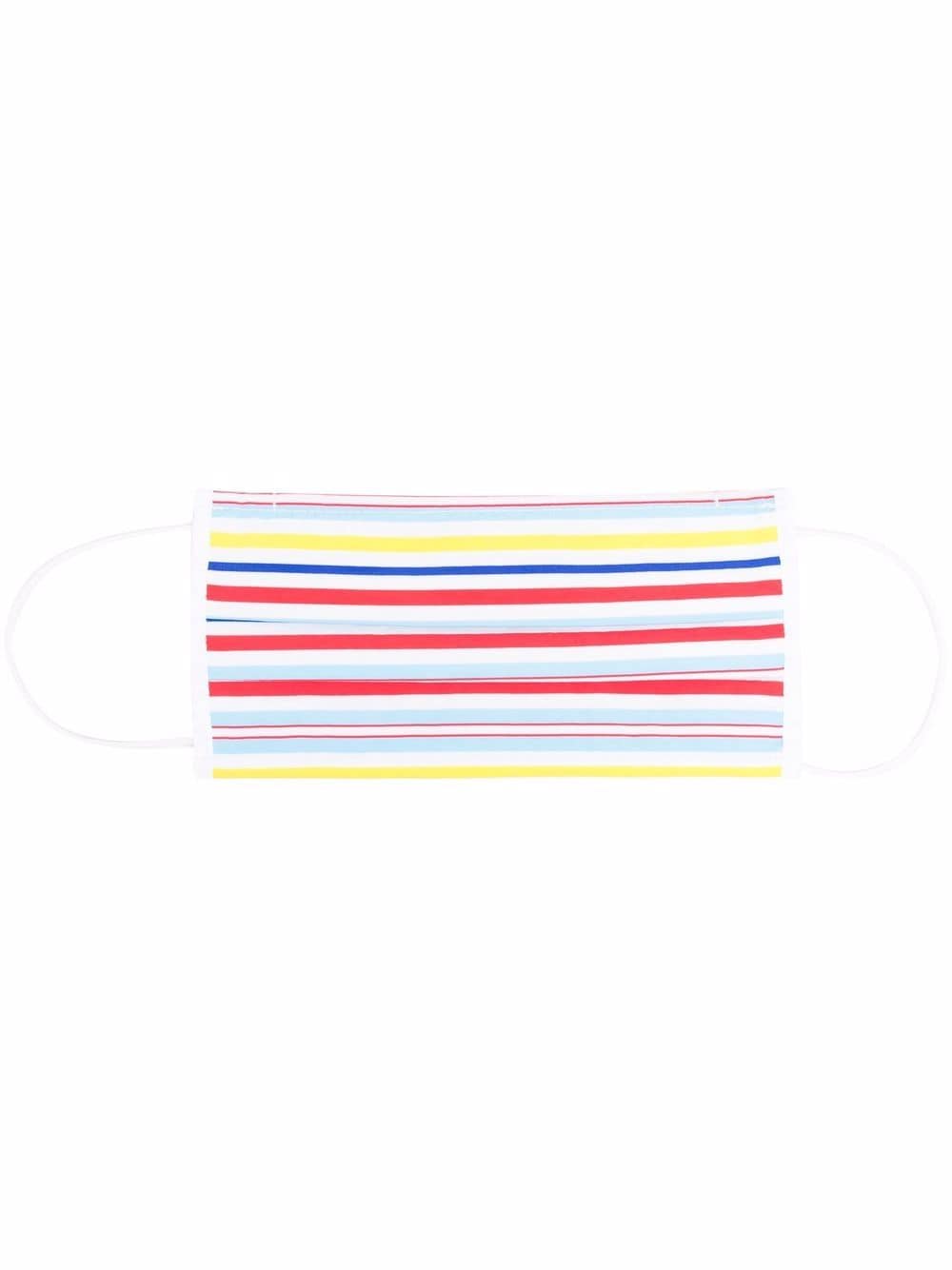 Fedeli stripe-print face mask - White von Fedeli