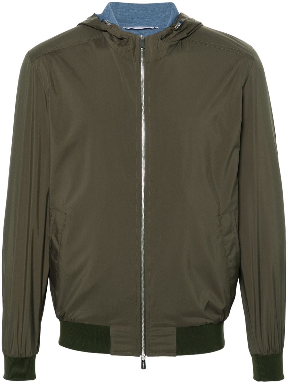Fedeli taffeta hooded bomber jacket - Green von Fedeli