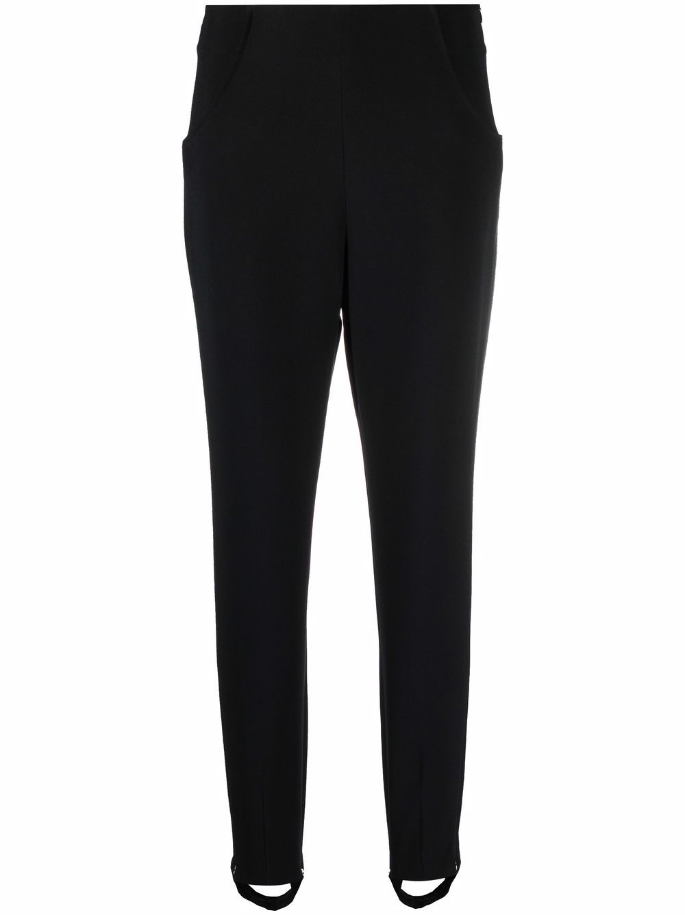 Federica Tosi elasticated foot strap slim trousers - Black von Federica Tosi