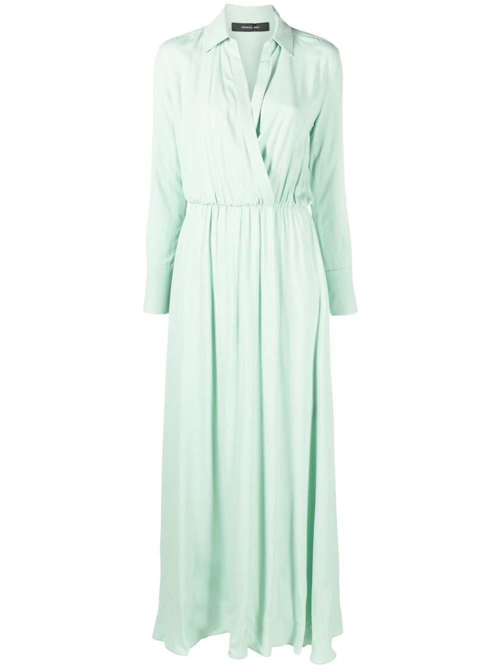 Federica Tosi gathered silk-blend dress - Green von Federica Tosi