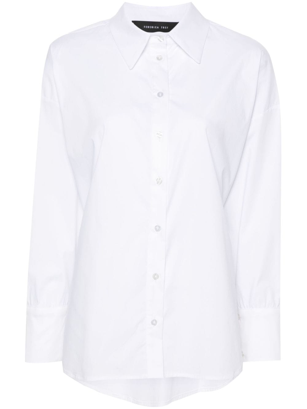 Federica Tosi long-sleeved cotton shirt - White von Federica Tosi
