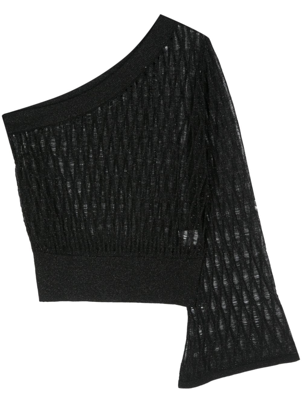 Federica Tosi metallic-threading knitted top - Black von Federica Tosi