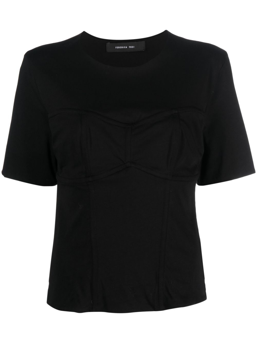 Federica Tosi moulded-cup cotton T-shirt - Black von Federica Tosi