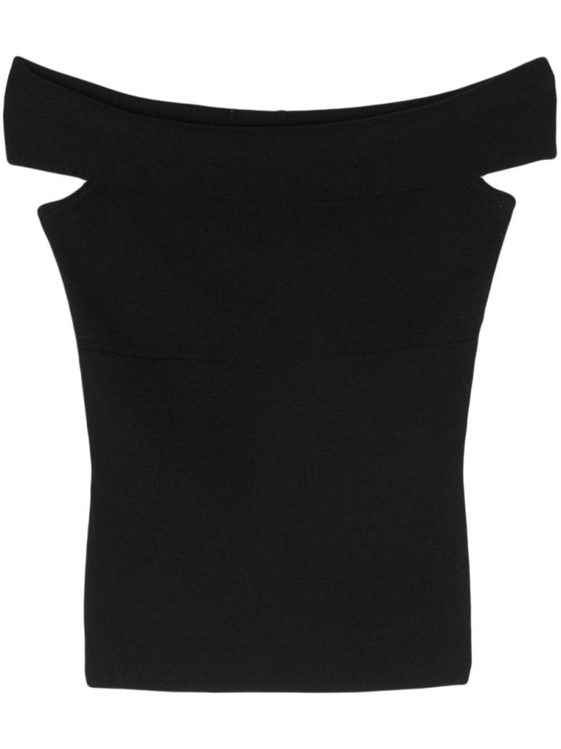 Federica Tosi off-shoulder knitted top - Black von Federica Tosi