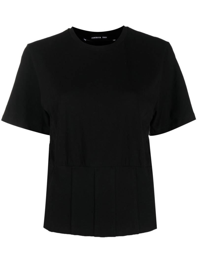 Federica Tosi panelled short-sleeved T-shirt - Black von Federica Tosi