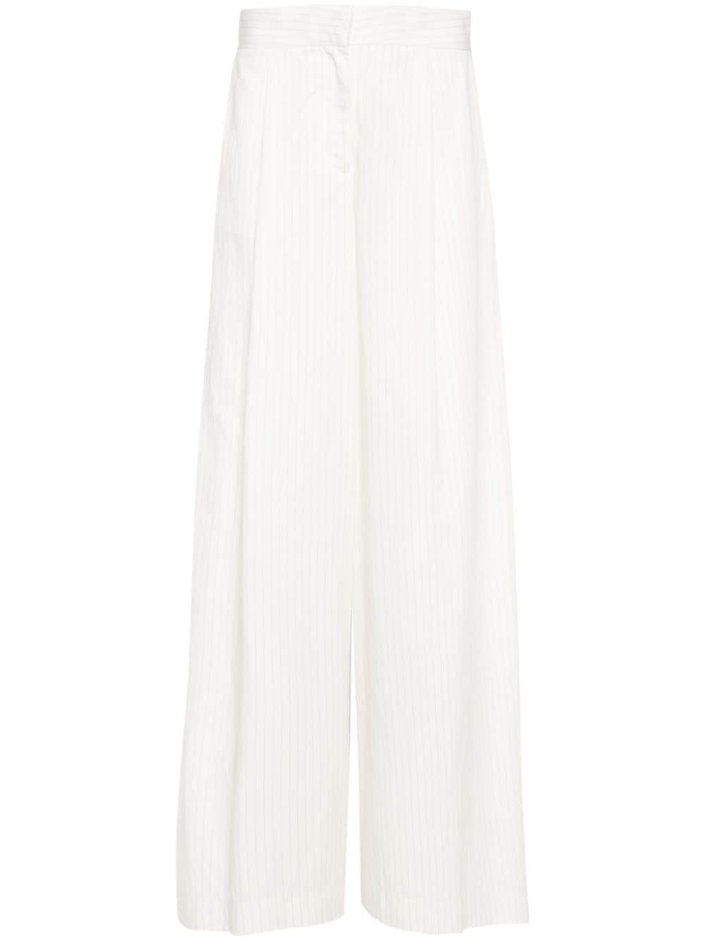 Federica Tosi pinstriped wide trousers - Neutrals von Federica Tosi