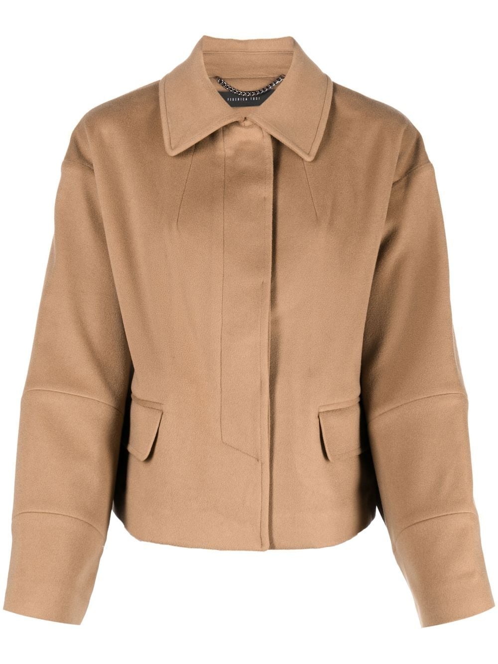 Federica Tosi rear fringe-detail jacket - Neutrals von Federica Tosi