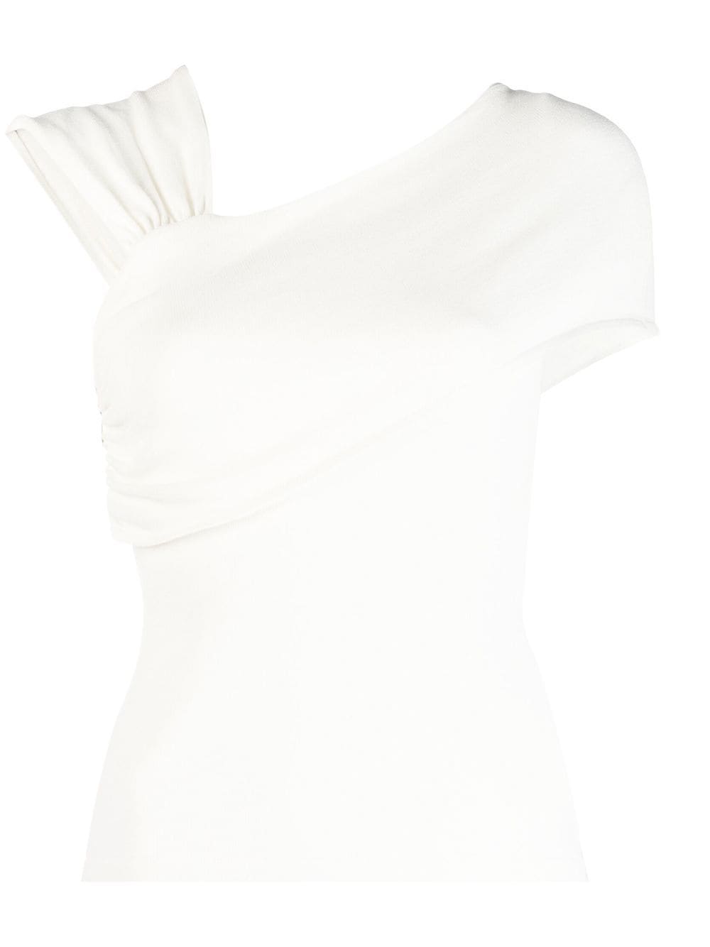 Federica Tosi ribbed-knit asymmetric top - White von Federica Tosi