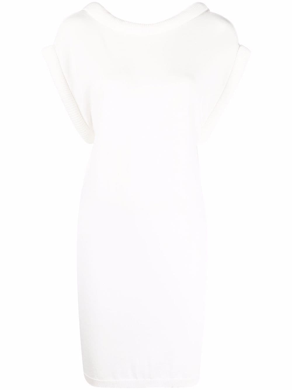 Federica Tosi scoop-back jersey dress - White von Federica Tosi