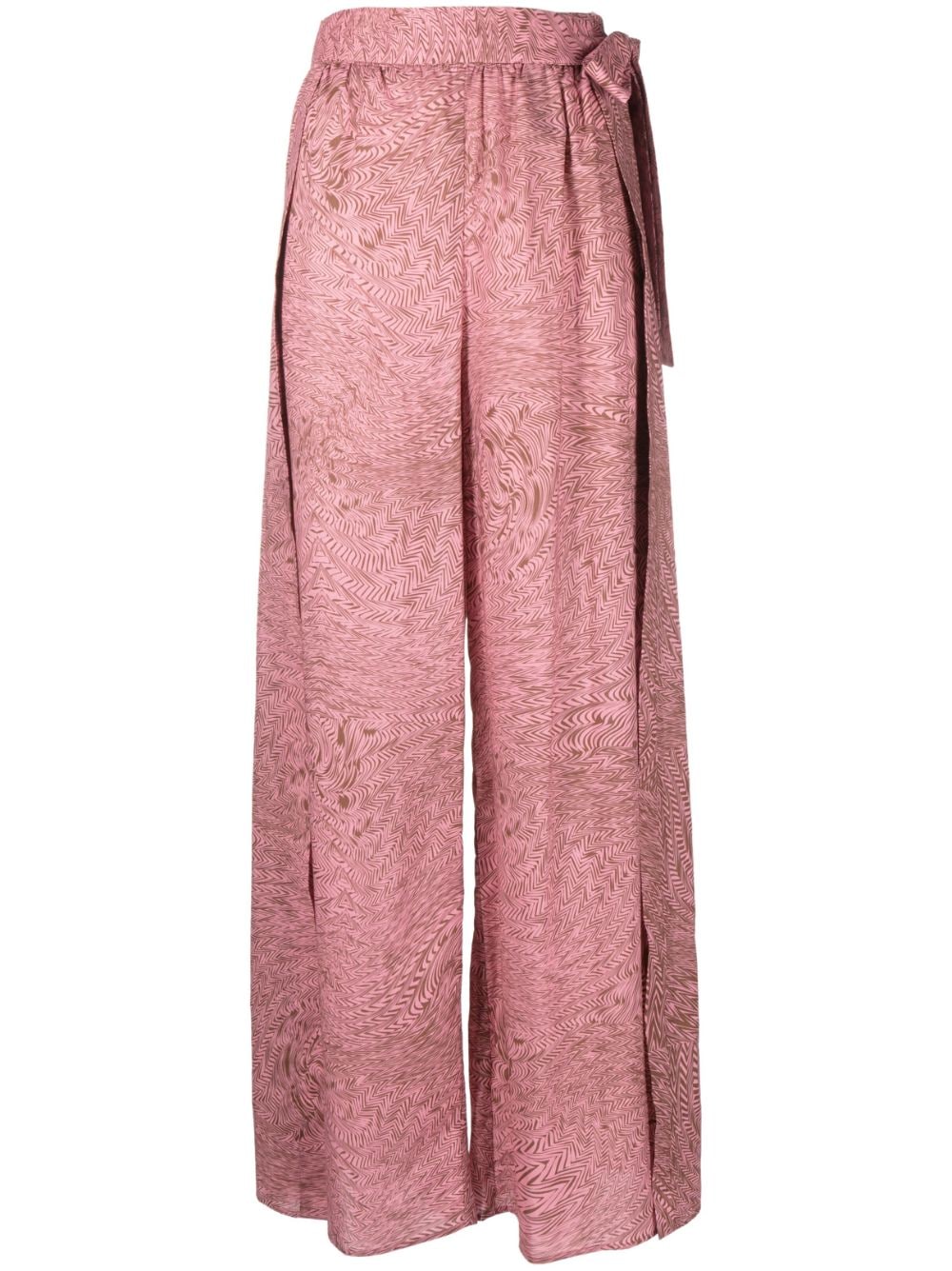 Federica Tosi side-tie wide-leg trousers - Pink von Federica Tosi
