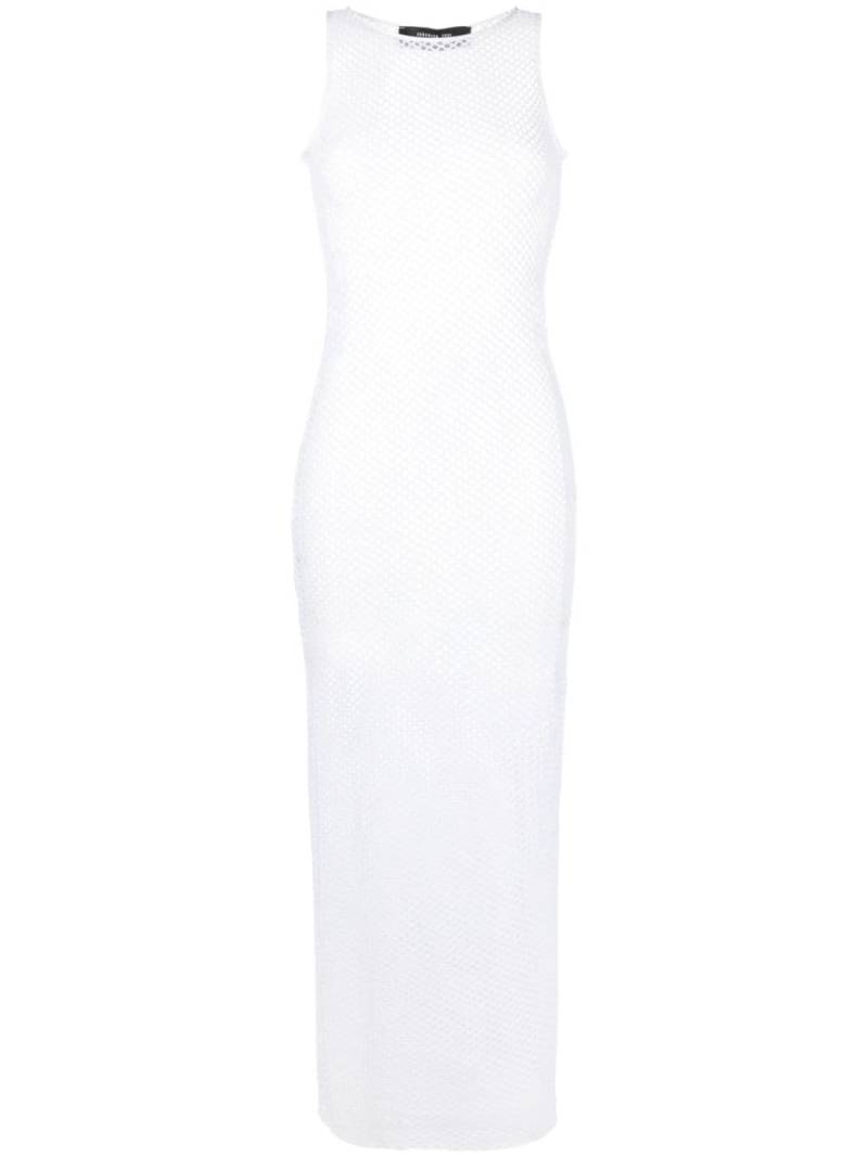 Federica Tosi sleeveless mesh maxi dress - White von Federica Tosi