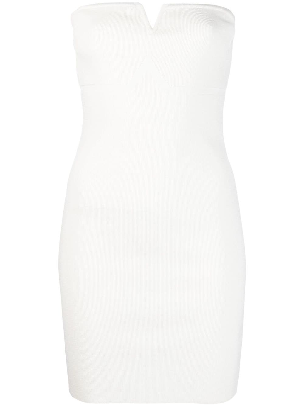 Federica Tosi strapless knitted minidress - White von Federica Tosi