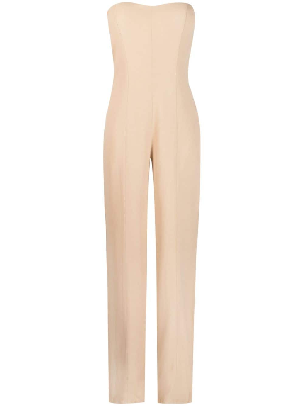 Federica Tosi sweetheart strapless jumpsuit - Brown von Federica Tosi