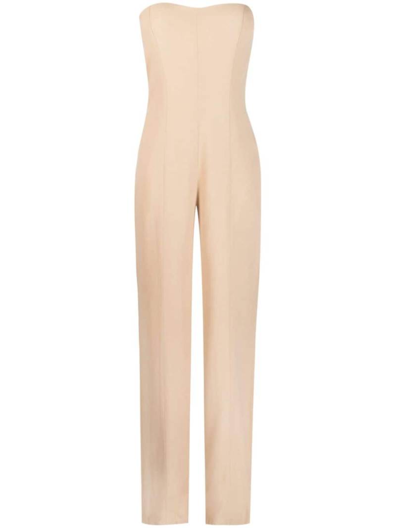 Federica Tosi sweetheart strapless jumpsuit - Brown von Federica Tosi
