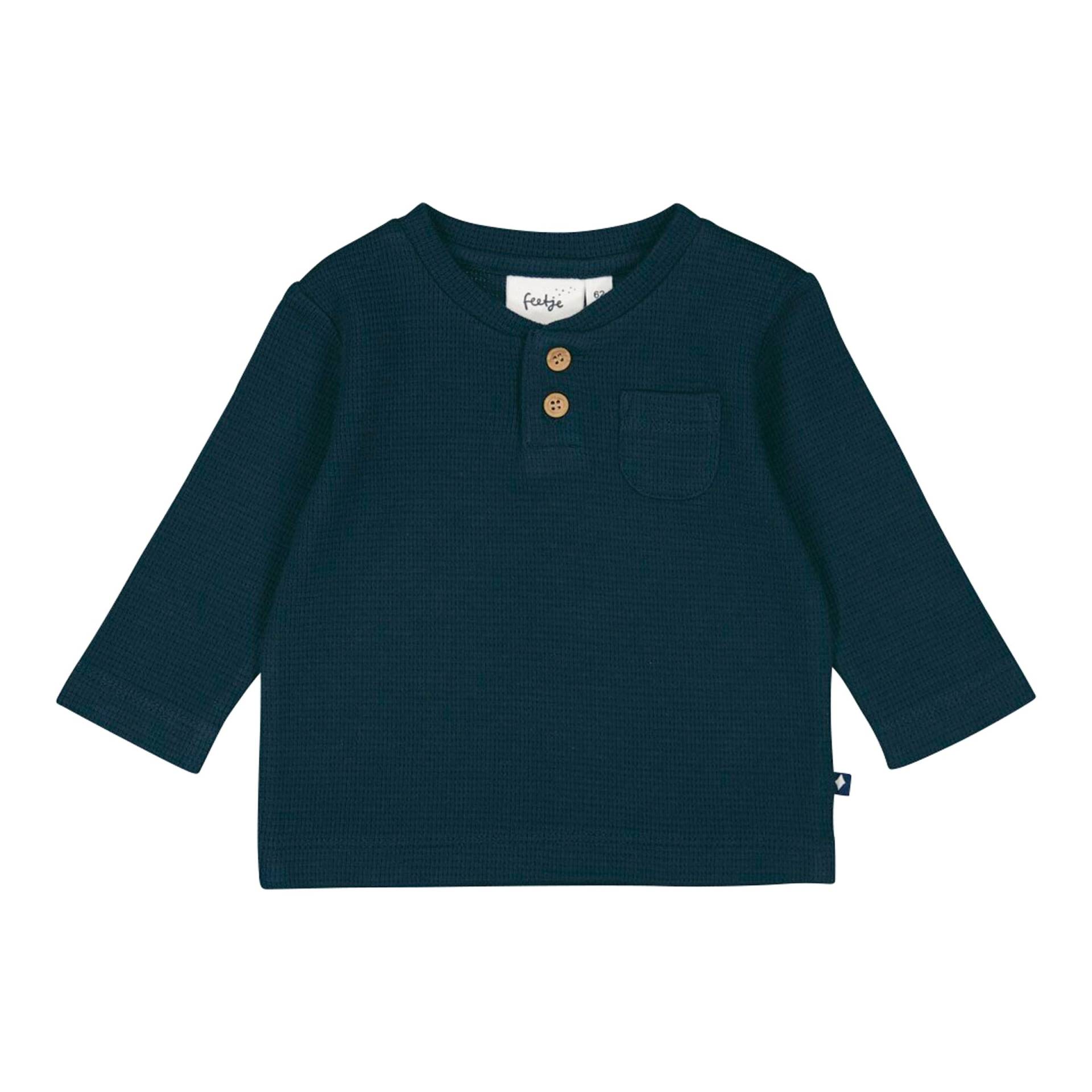 Henley-Shirt langarm Rippqualität von Feetje