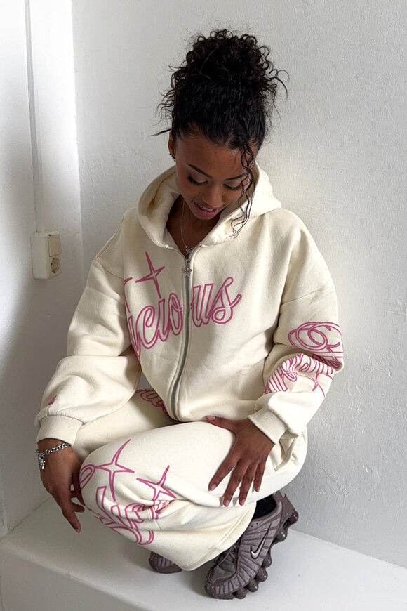 Felicious Star Kapuzensweatjacke | Cream | Damen  | L von Felicious