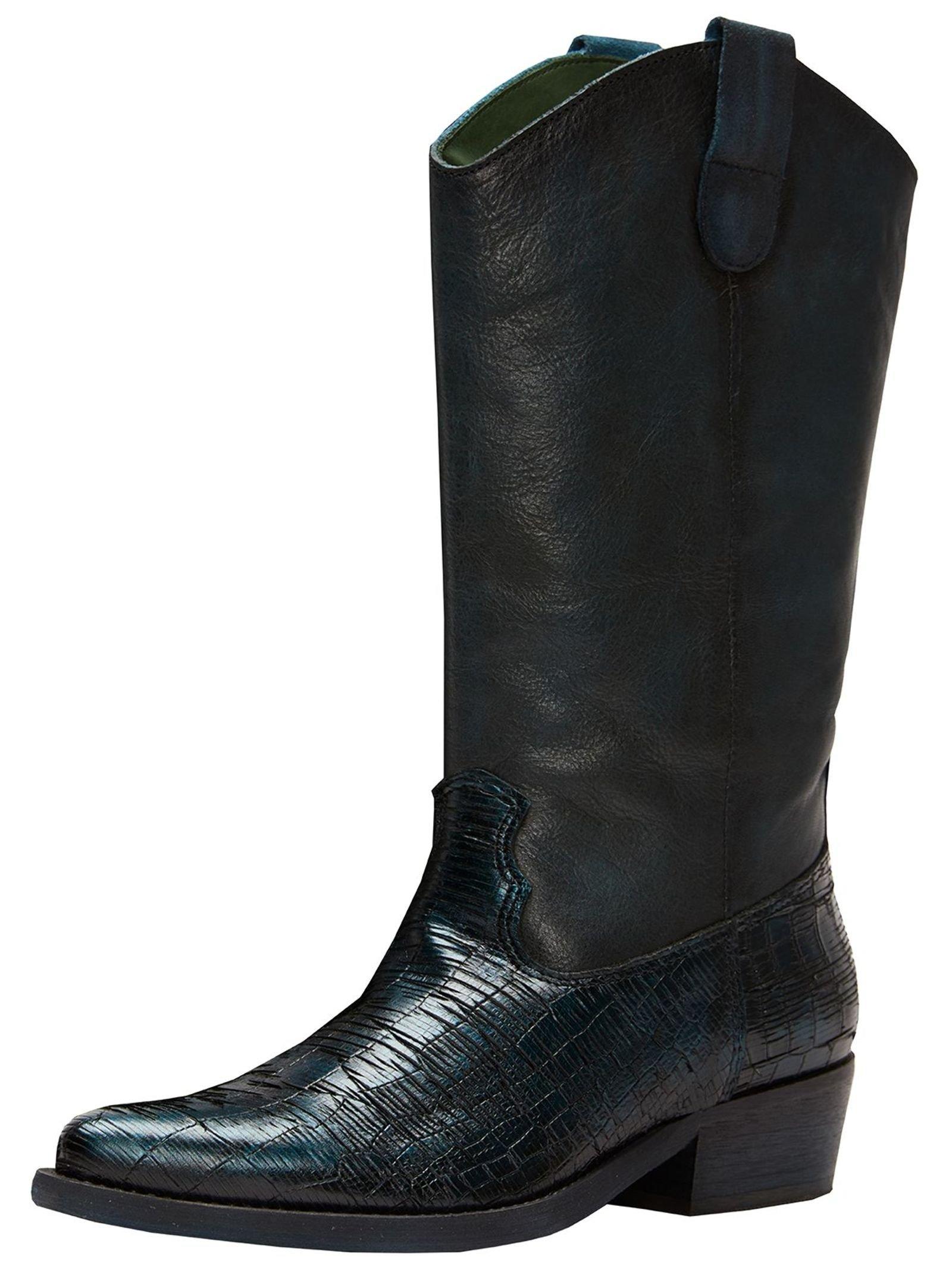 Stiefel West Damen Blau 38 von Felmini