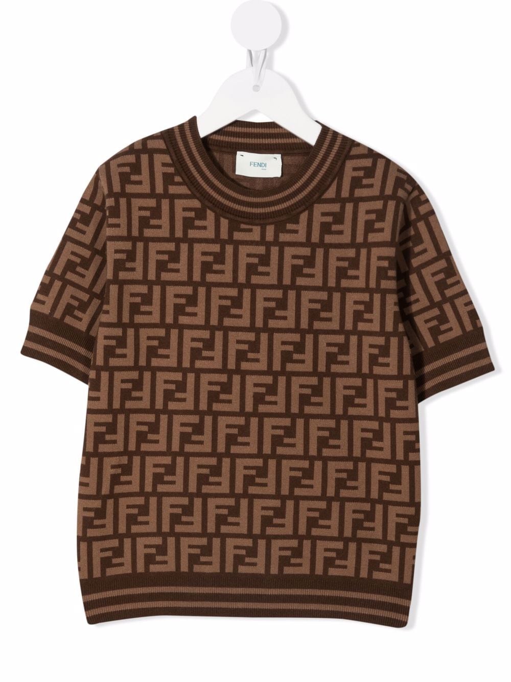 Fendi Kids FF motif short-sleeve top - Brown von Fendi Kids