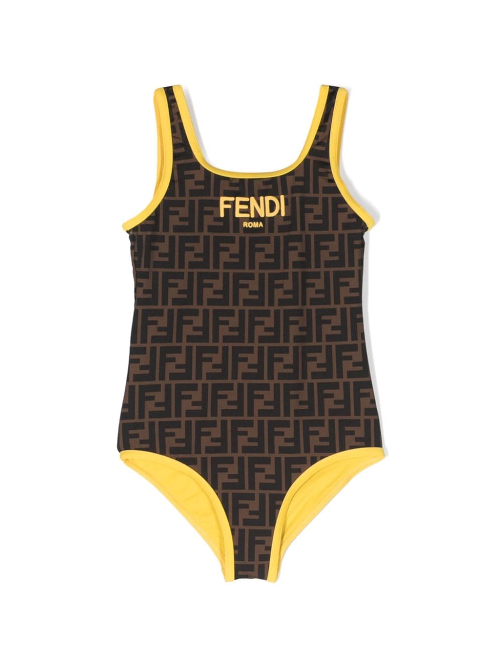 Fendi Kids FF-print swimsuit - Brown von Fendi Kids