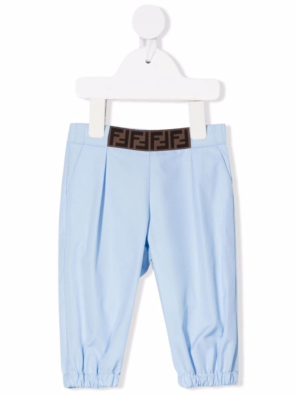 Fendi Kids logo-waistband trousers - Blue von Fendi Kids