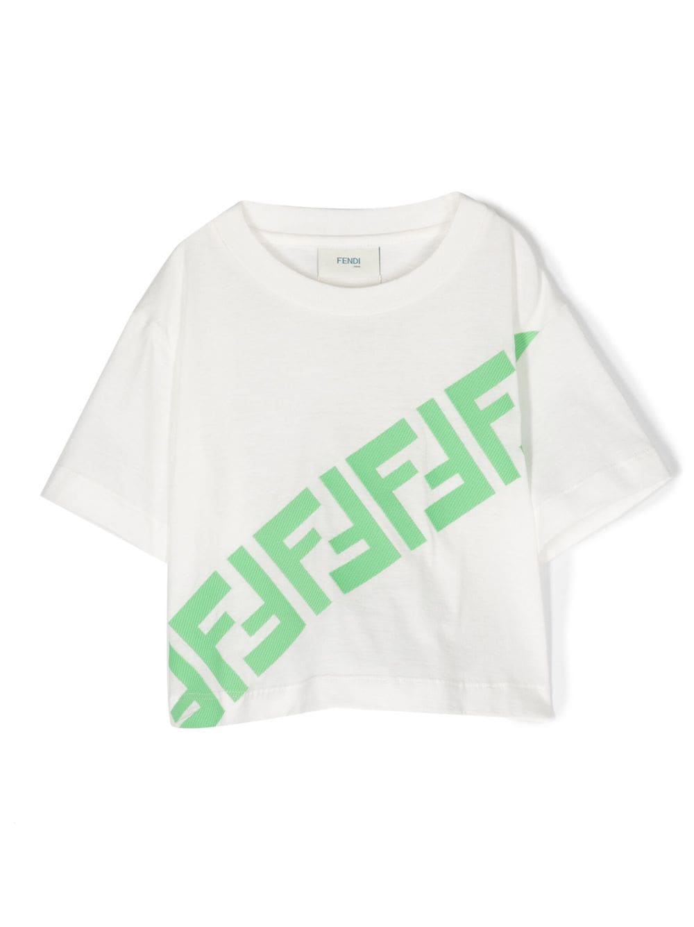 Fendi Kids monogram-print cotton T-shirt - White von Fendi Kids