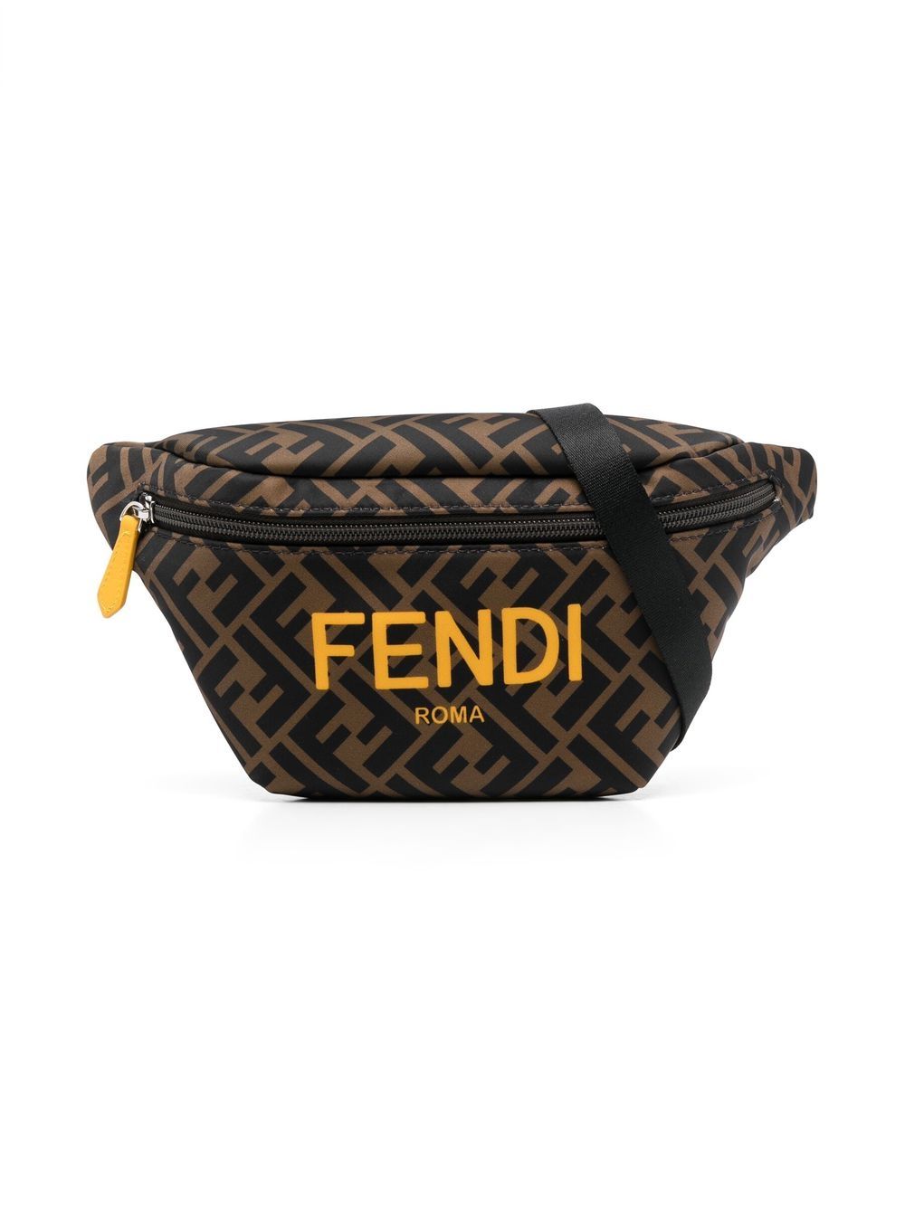 Fendi Kids monogrammed zip-up bag - Brown von Fendi Kids