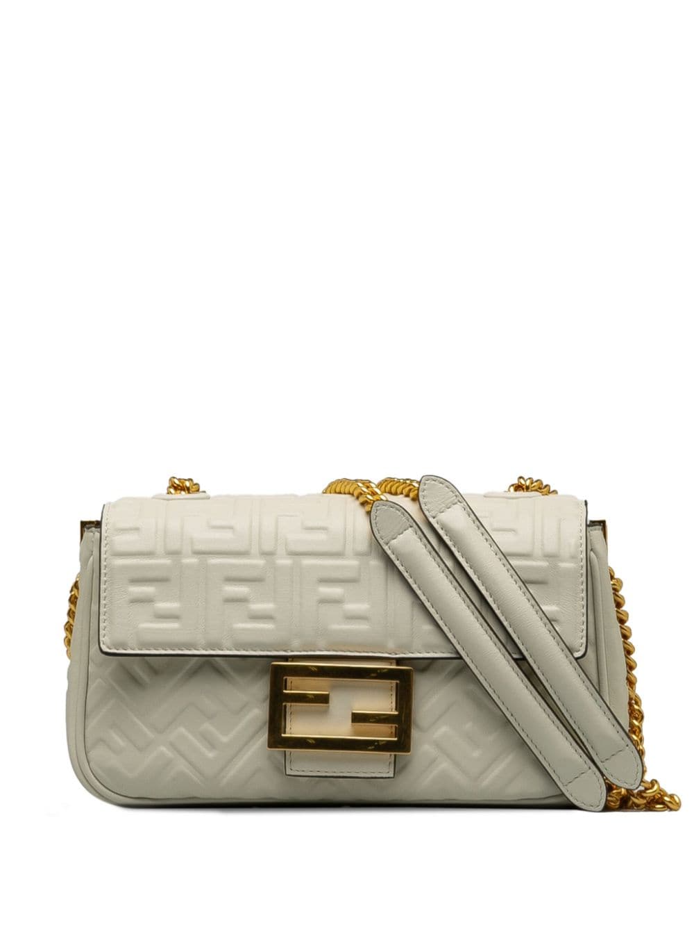 Fendi Pre-Owned 2000-2010 Midi Baguette shoulder bag - White von Fendi Pre-Owned